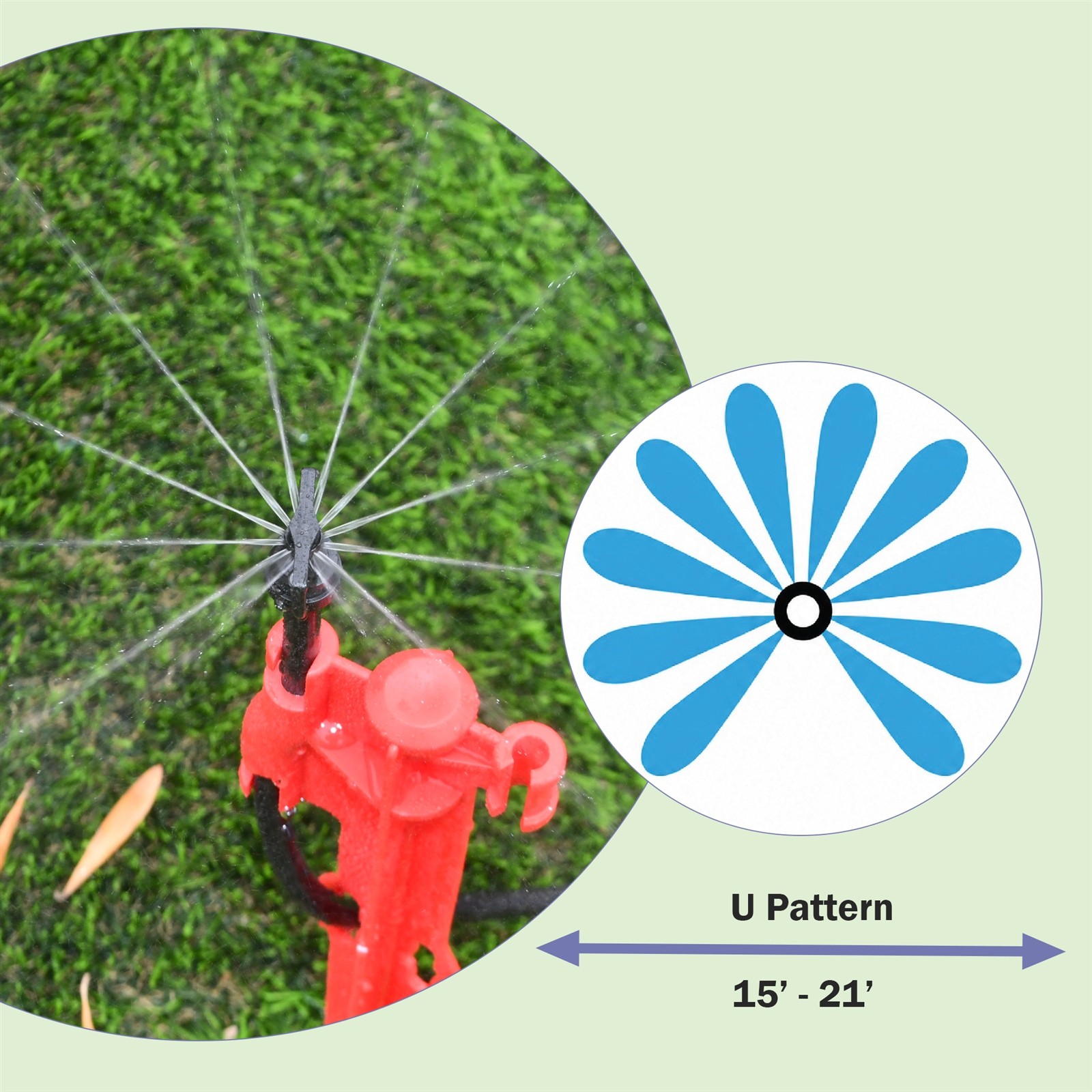 25 Rivulis Jain Jets Drip Micro Spray Emitters Notch Pattern 15–21 feet  U-40 gallery