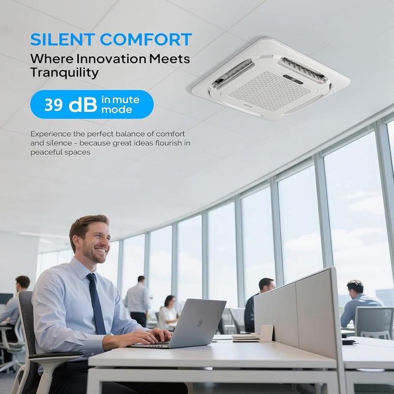 23,000 BTU Ceiling Cassette Mini Split AC & Heat Pump, Inverter Air Conditioner gallery