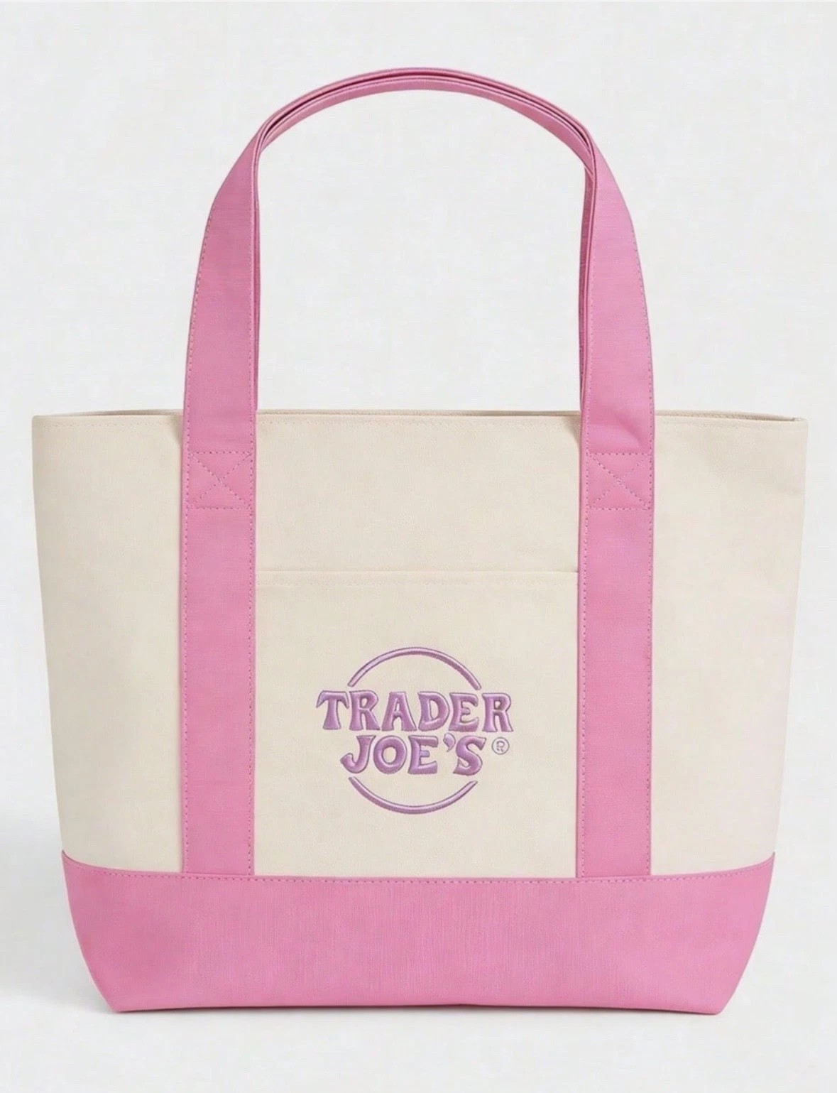 Trader Joe’s Mini Pastel Canvas Tote Bag NWT Blue Green Pink Purple | US Stock gallery