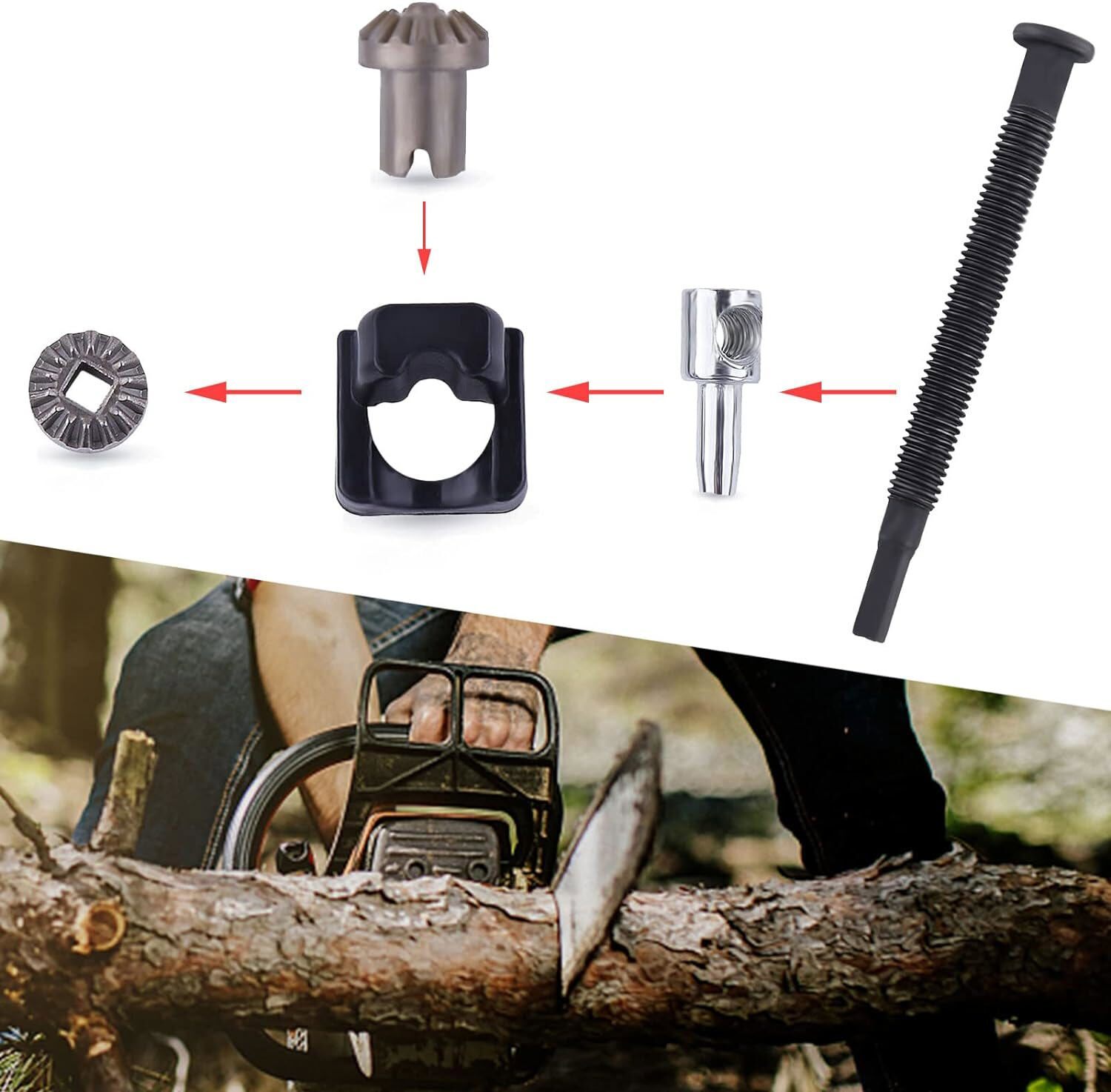 Chain Bar Tensioner Adjuster Kit For Echo CS-400 cs400 CS-450 Replace V651000001 gallery