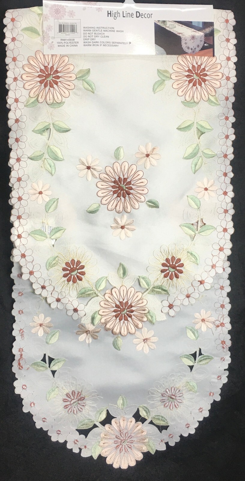 Table Runner Embroidered Tablecloth Tassel Banquet 16 x 54 " (40cm x 137cm) gallery