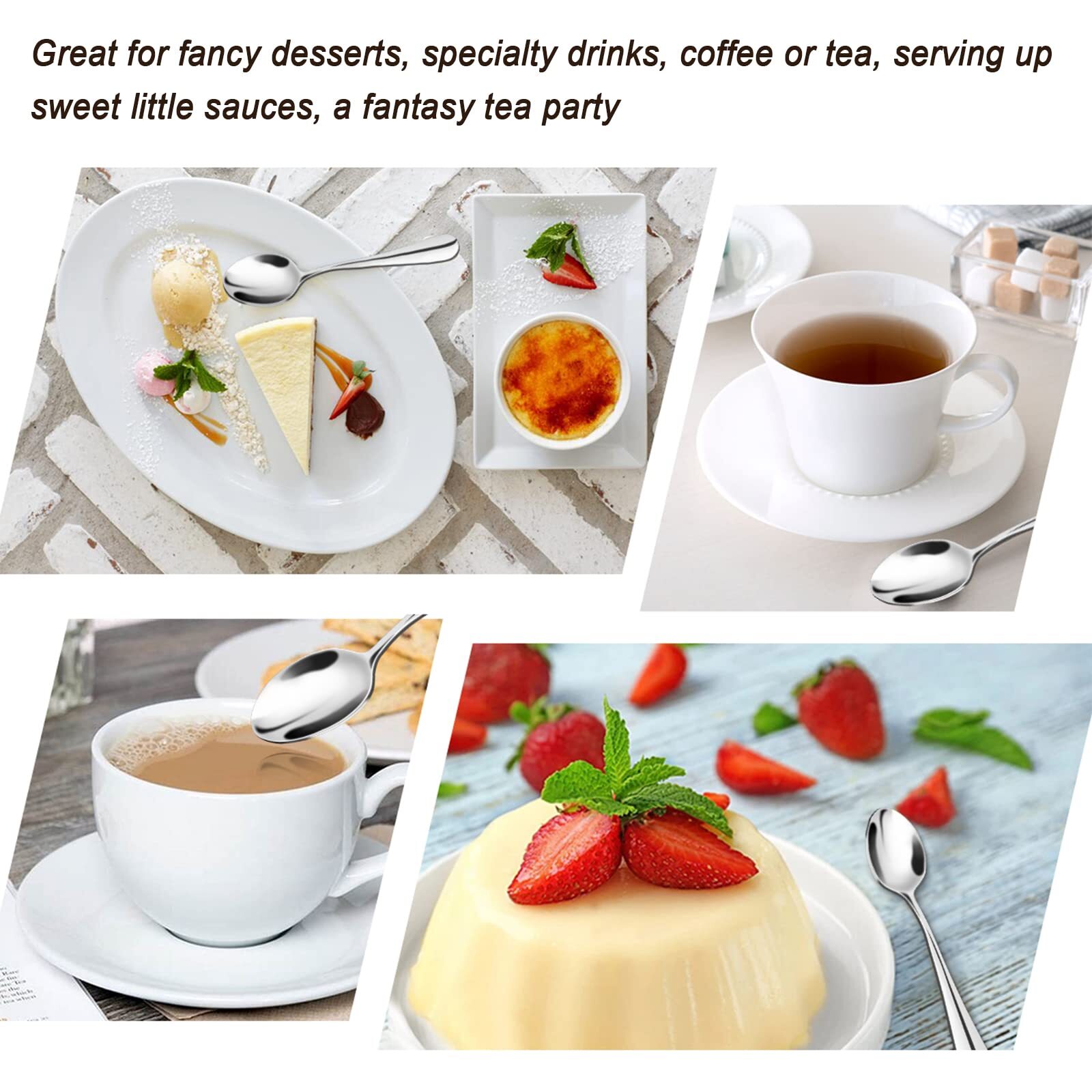 Demitasse Espresso Spoons Mini Coffee Spoon 18/10 Stainless Steel Small Spoons F gallery