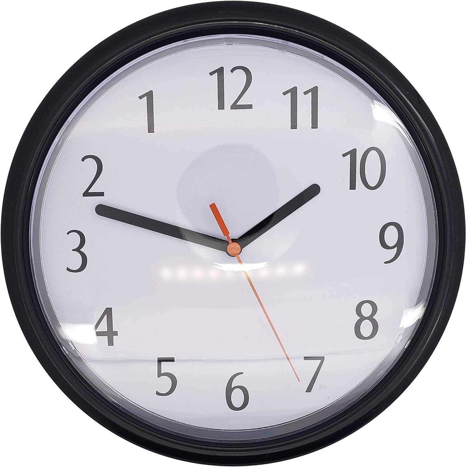 Funny Black Backwards Wall Clock (9") Large Numbers. Runs Counterclockwise and R gallery