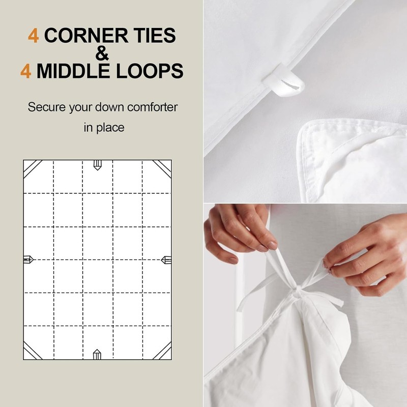 Feather Down Comforter Twin Size All Season White Extra Fluffy Down Duvet Insert gallery