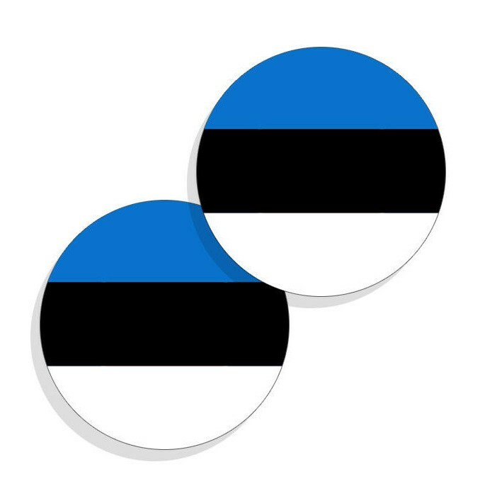 Estonia Flag Stickers Flag Decals Vinyl Stickers Round Indoor Outdoor 4 pack gallery
