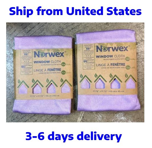 2 COUNTS (2 Pieces) Norwex Window Cloth - Purple - FAST FREE SHIPPING gallery