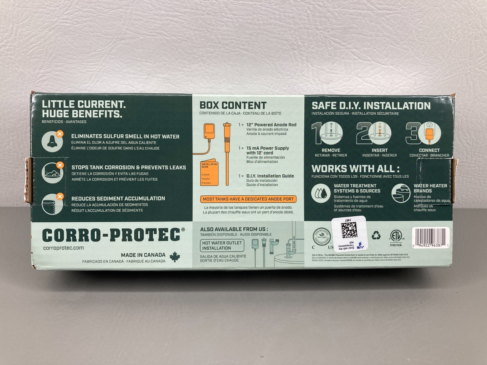 Corro-Protec Powered Anode Rod for Water Heater Eliminates Smell Stops Corrosion gallery