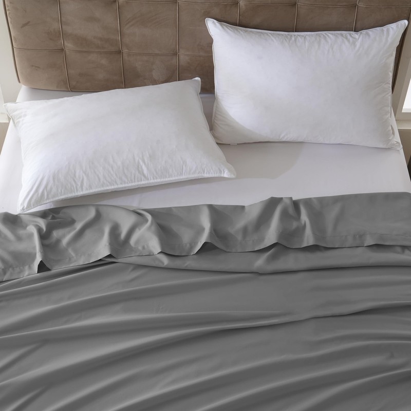 Queen Flat Sheet Only 1 Pack, Durable Dark Gray Bed Sheets Hypoallergenic Sof... gallery