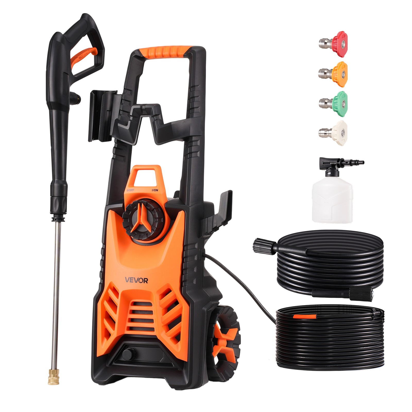 VEVOR Electric Pressure Washer Max 4500 PSI 3.2 GPM with Nozzles & Foam Cannon gallery