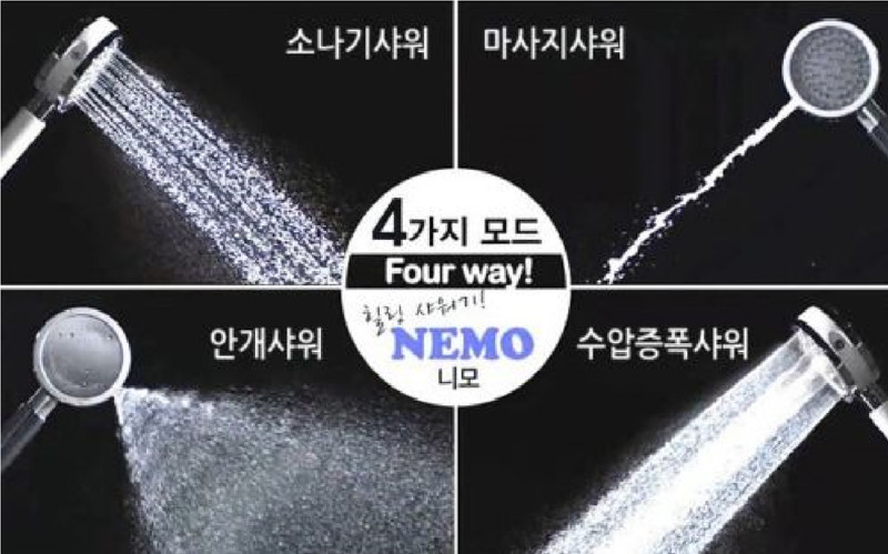 Nemo Healing High Pressure Shower Head ECO Friendly Sterile Effect 4 Mode gallery