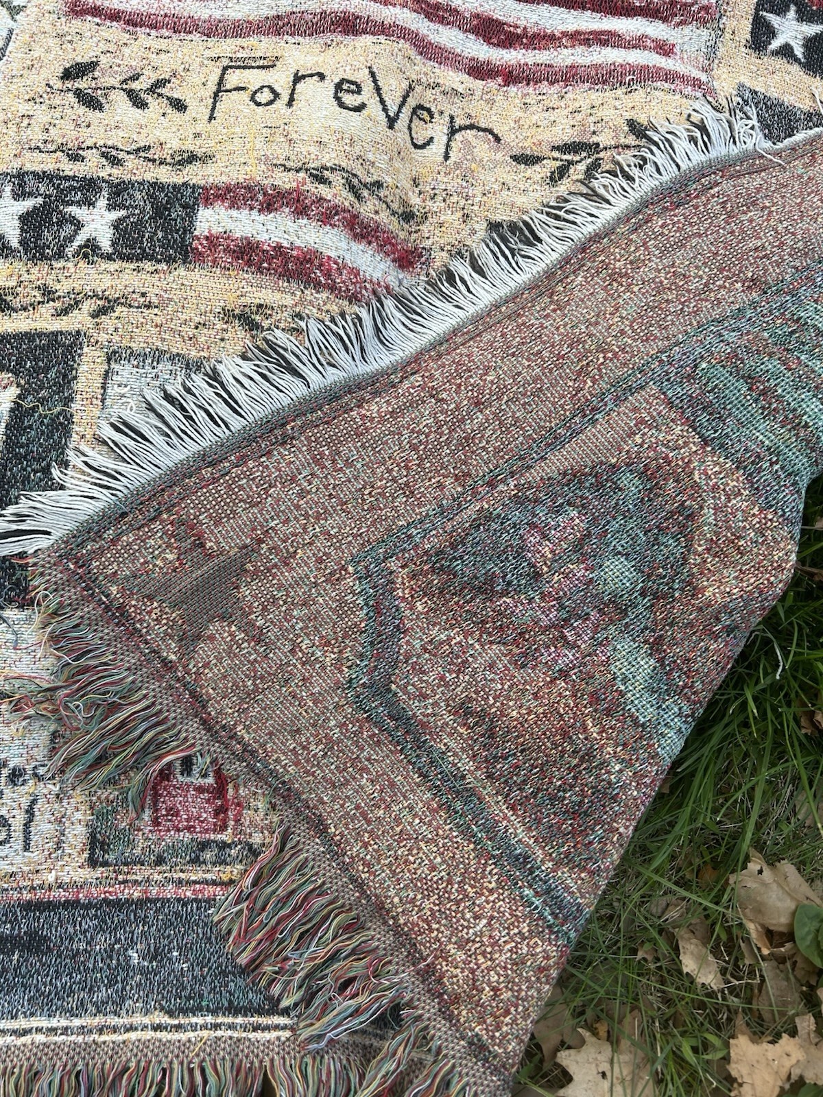 Stars and Stripes Forever Flag Throw Blanket 46x 67 Mohawk Home Cotton USA gallery