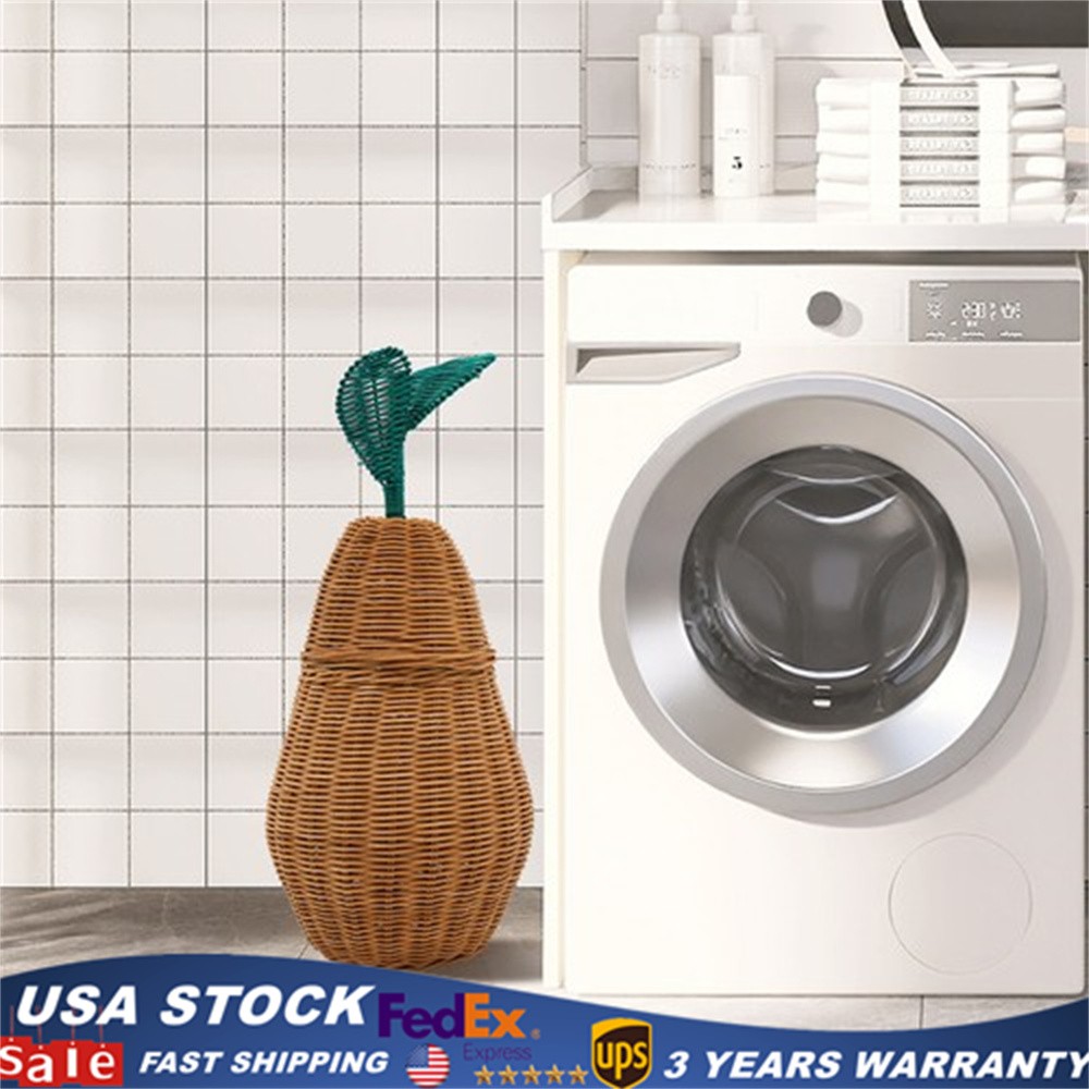 Hand-Woven Rattan Storage Basket for Bathroom, Bedroom, and Playroom gallery