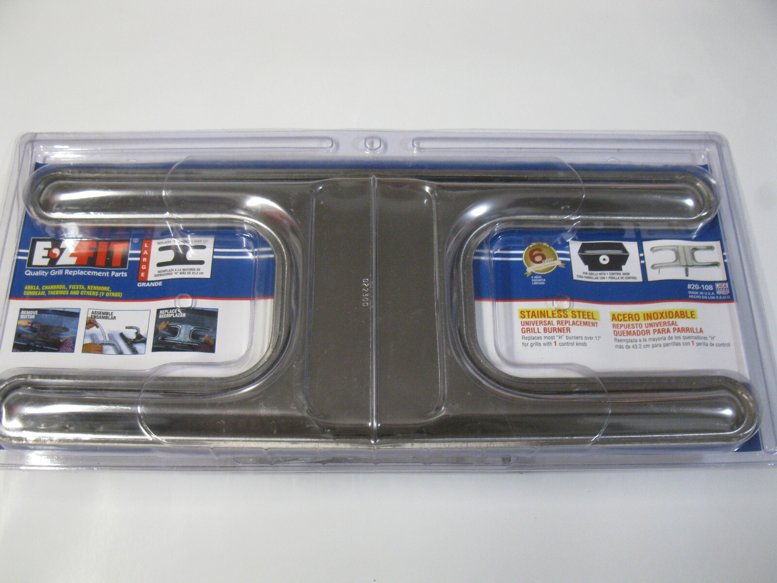 Universal Replacement Gas Grill H-Burner single gallery