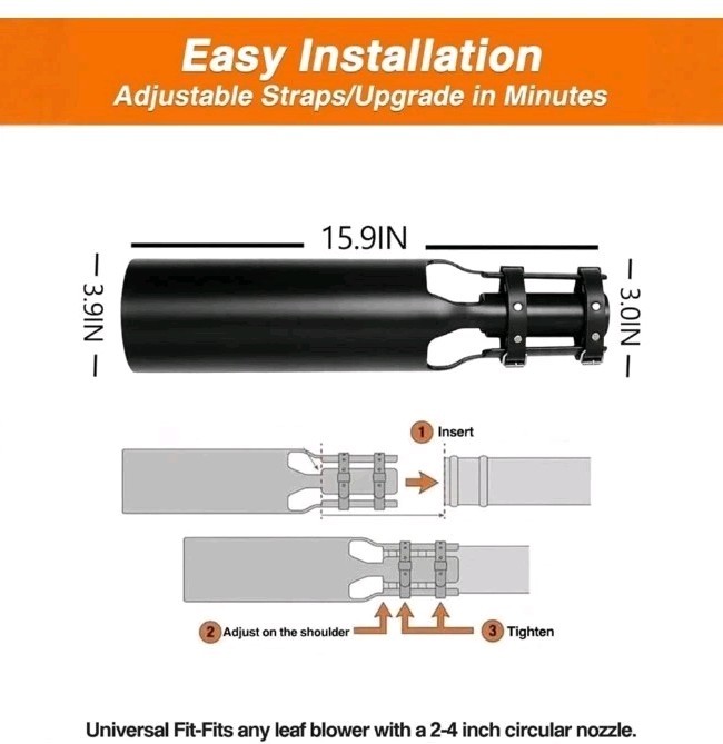 2 Pack Leaf Blower Air Booster, Universal High-Speed Cyclone Nozzle... gallery