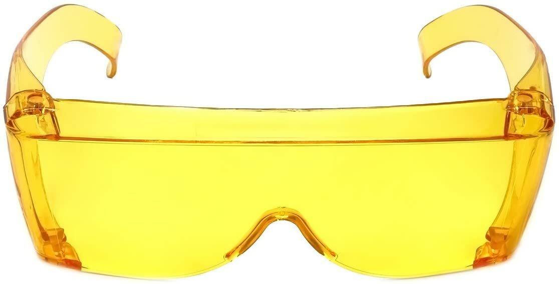 Calabria 3000 Large Square Over Safety Glasses UV Protection in Yellow gallery