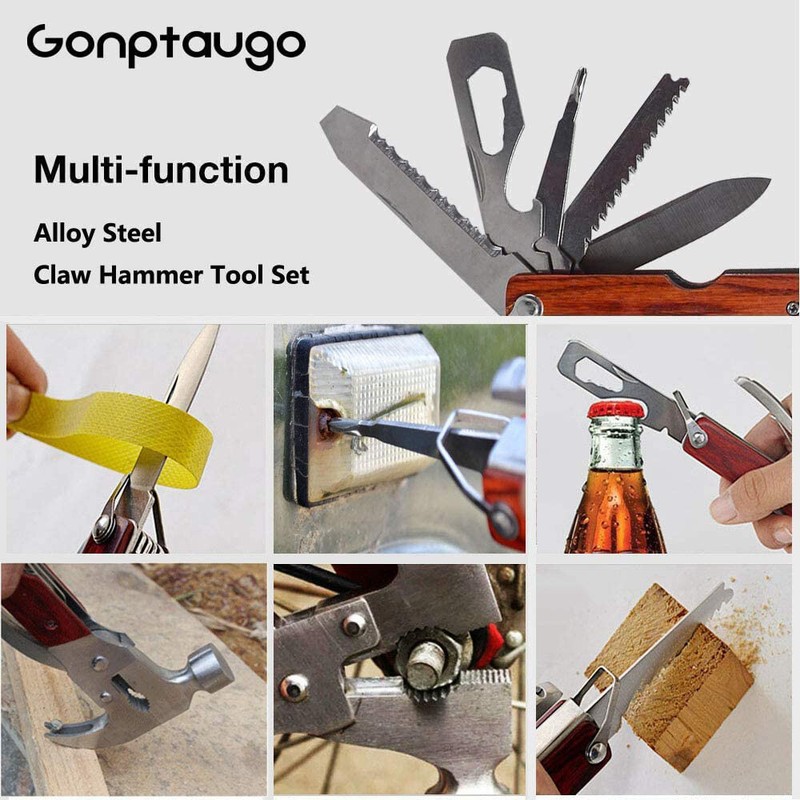 16in-1 Portable Multi-Functional Claw Hammer Tool For Vehicle Household Hiking gallery