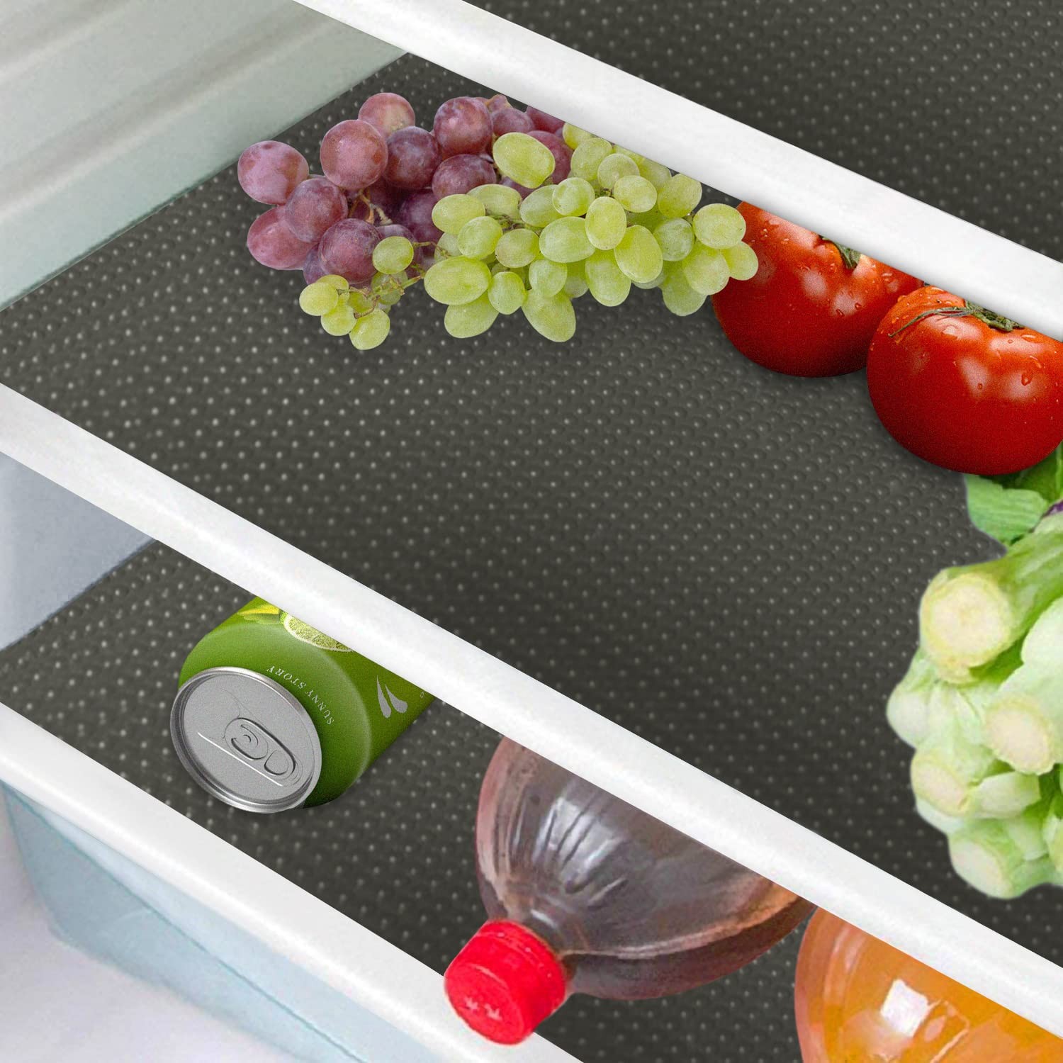 8 Pcs Refrigerator Liners Mats Washable, Refrigerator Mats Liner Waterproof Oilp gallery
