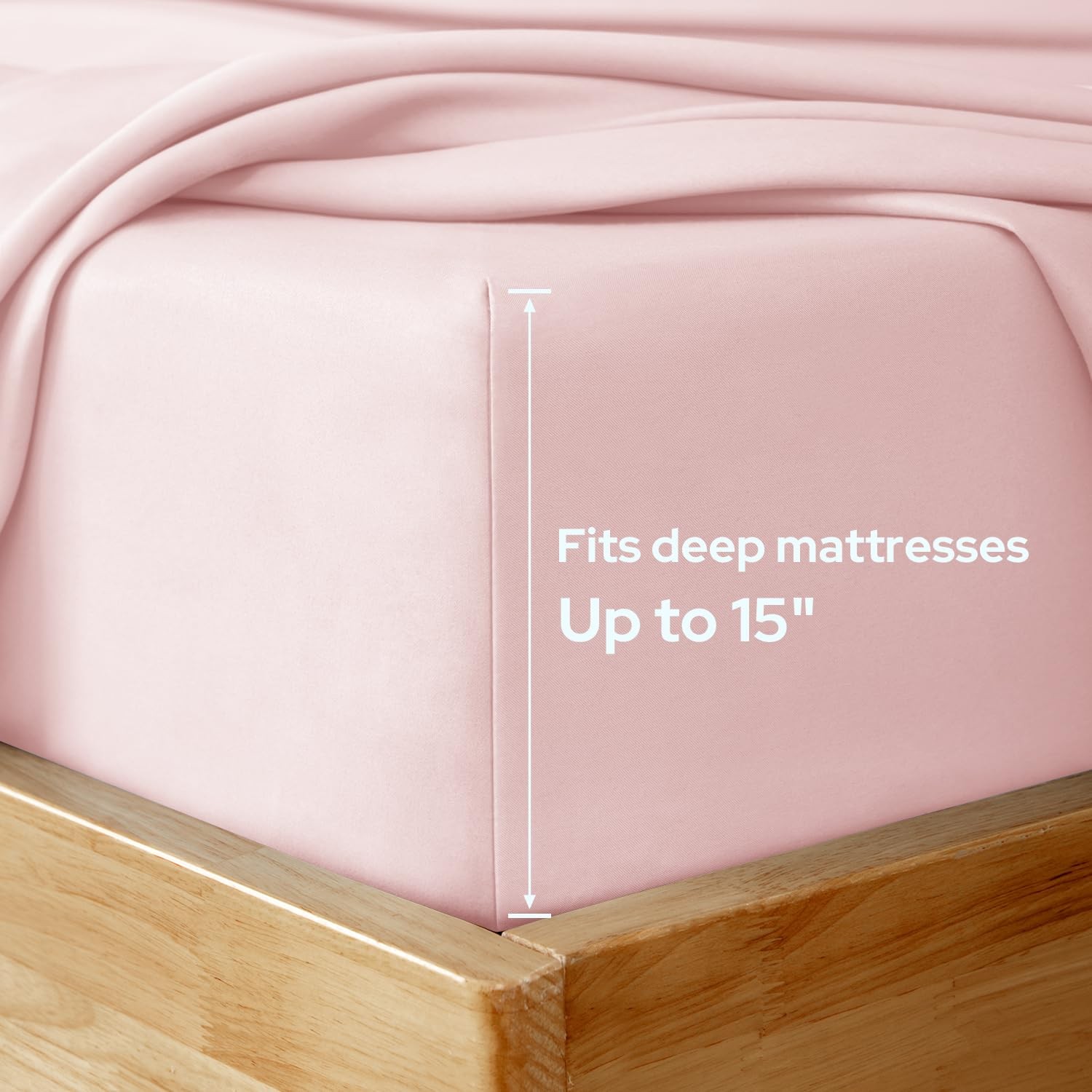 Full Size Bed Sheets - 6 Piece Set (Pale Pink) - Extra Soft Brushed Microfibe... gallery