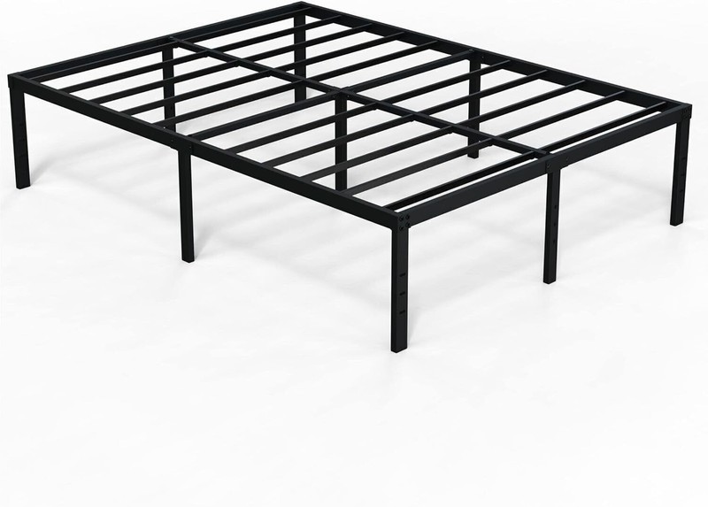 18 In Queen Bed Frames No Box Spring Needed Large Storage Space Squeak Resistant gallery