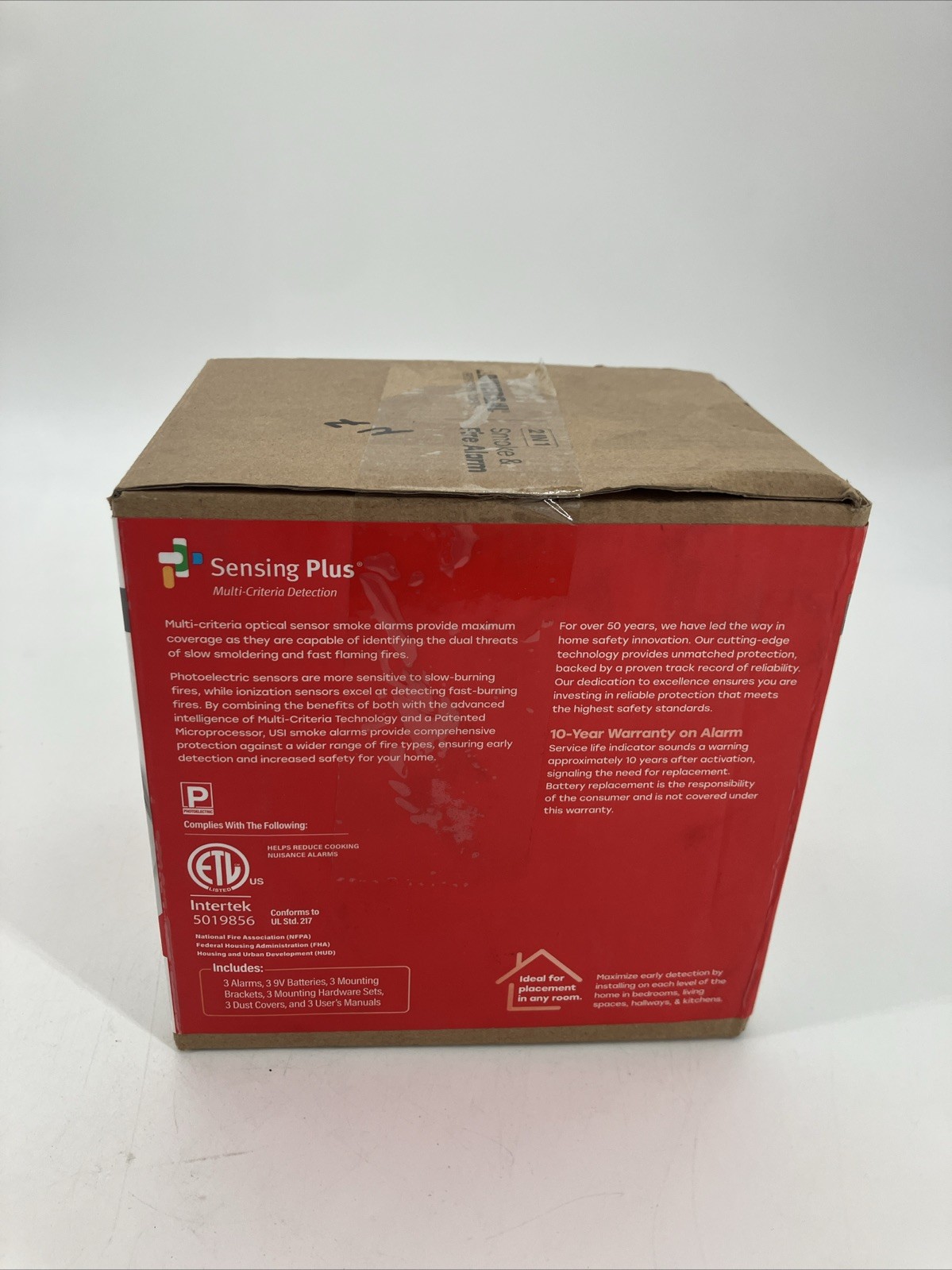 Universal Security Instruments Replaceable 2 In 1 Smoke & Fire Alarm, 3-Pack NEW gallery