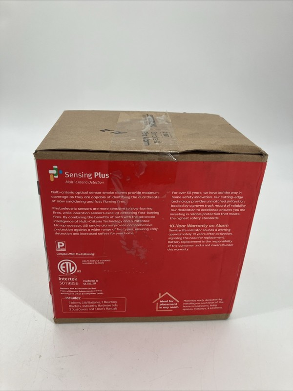 Universal Security Instruments Replaceable 2 In 1 Smoke & Fire Alarm, 3-Pack NEW gallery