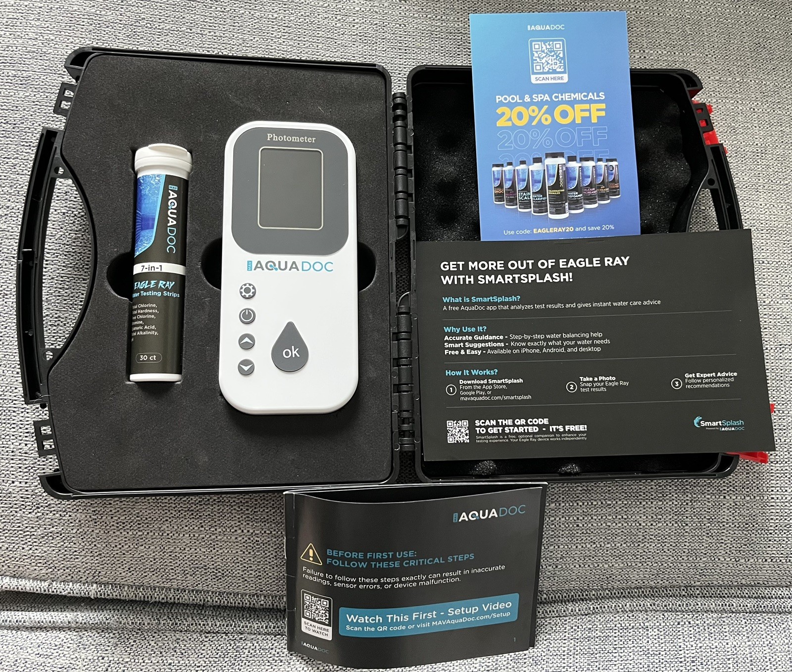 AQUADOC Eagle Ray Digital Water Testing Kit gallery