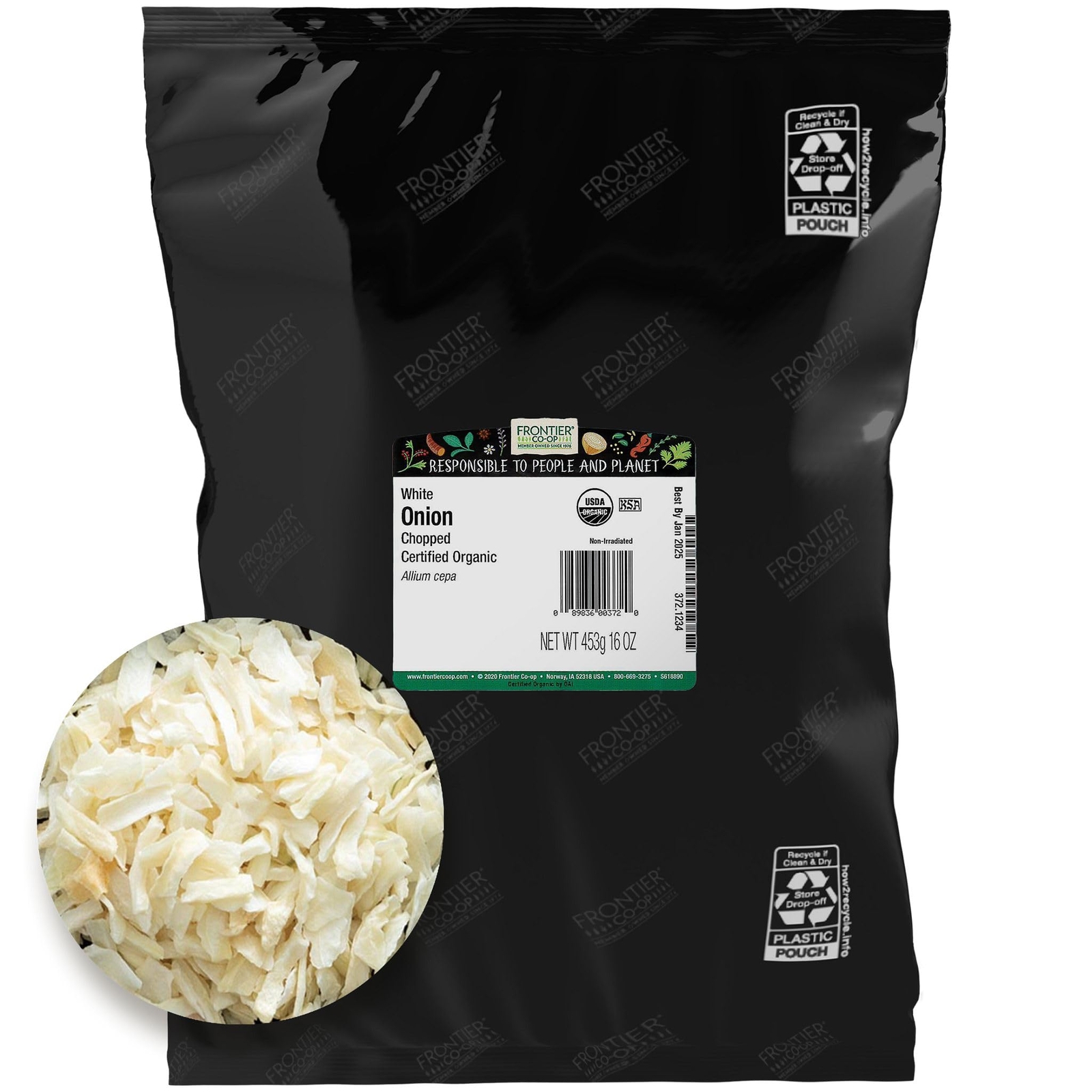 Frontier Co op Organic White Chopped Onion 16 Ounce Bulk Flavor Enhancer gallery