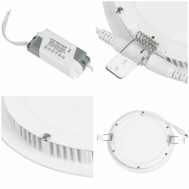 Recessed Ultra-Thin LED Panel Ceiling Light 10 Pack 9W 12W 18W Cool White 6000K gallery