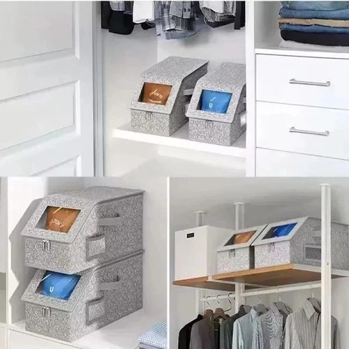 Stackable Baseball Cap Storage Organizer – Large Capacity Hat Box with Lid gallery
