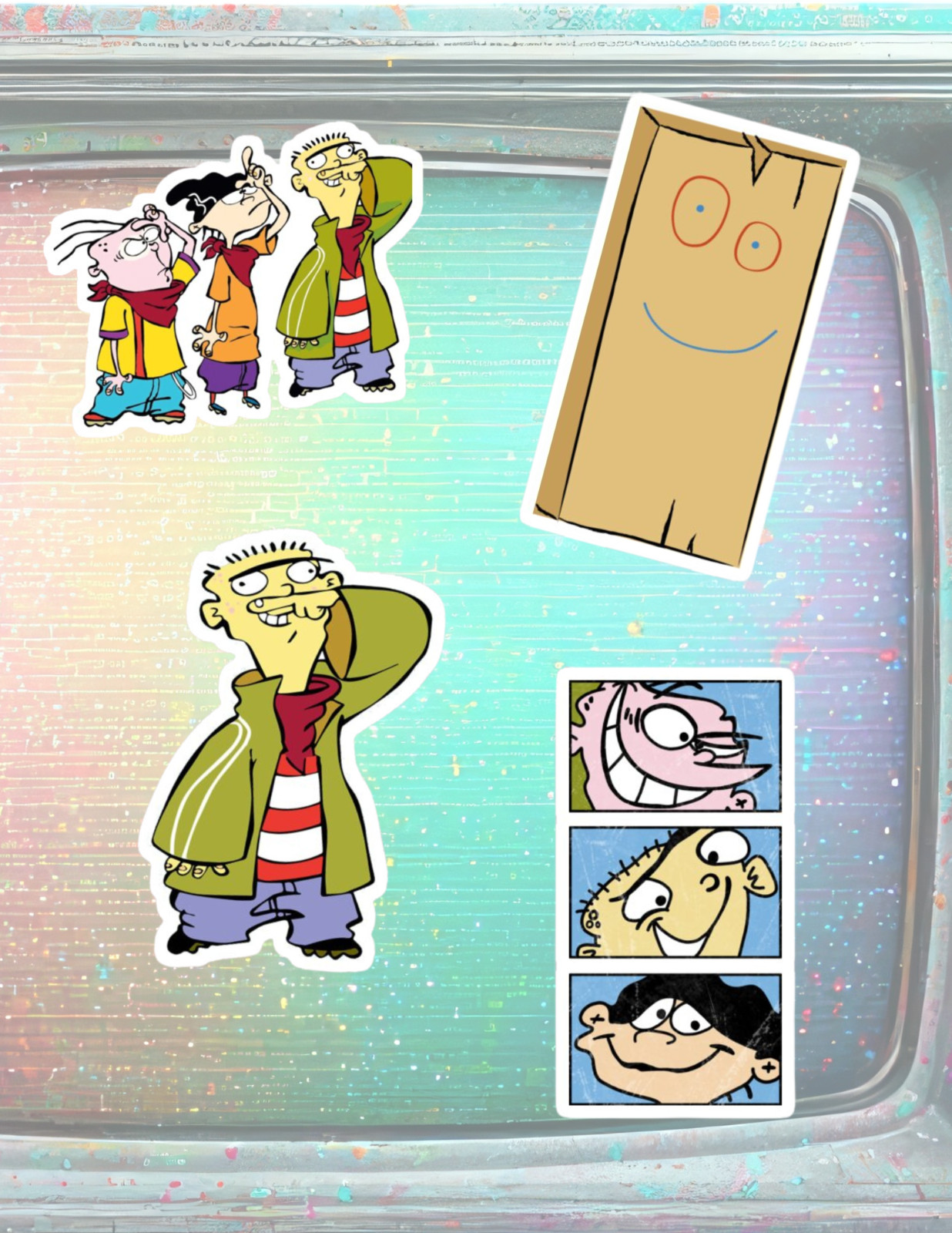 Ed Edd Eddy Retro Cartoon 4pc Sticker Pack gallery