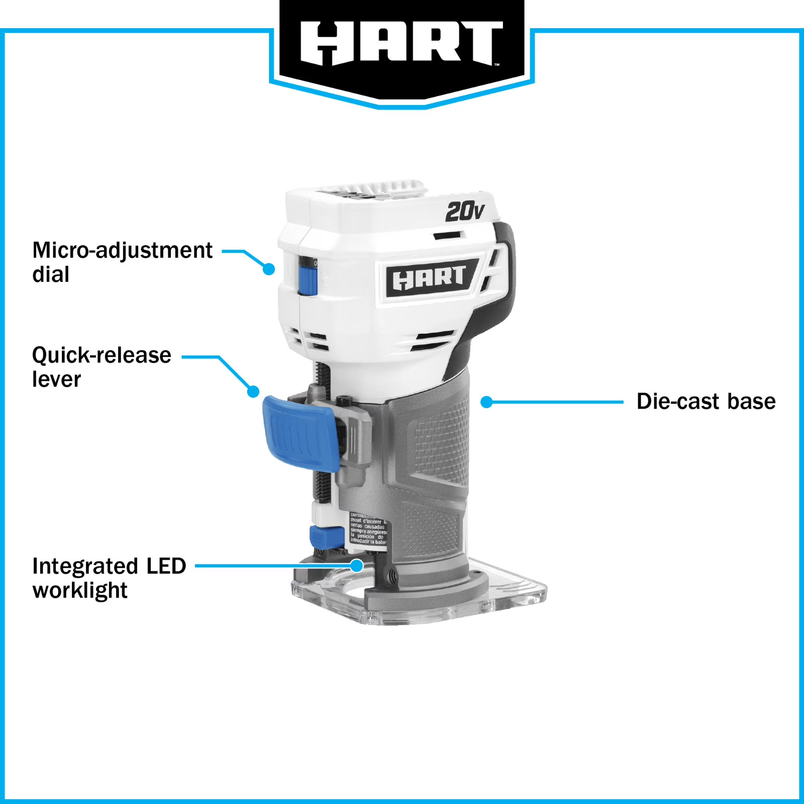 New HART 20-Volt Cordless Trim Router (Battery Not Included) gallery