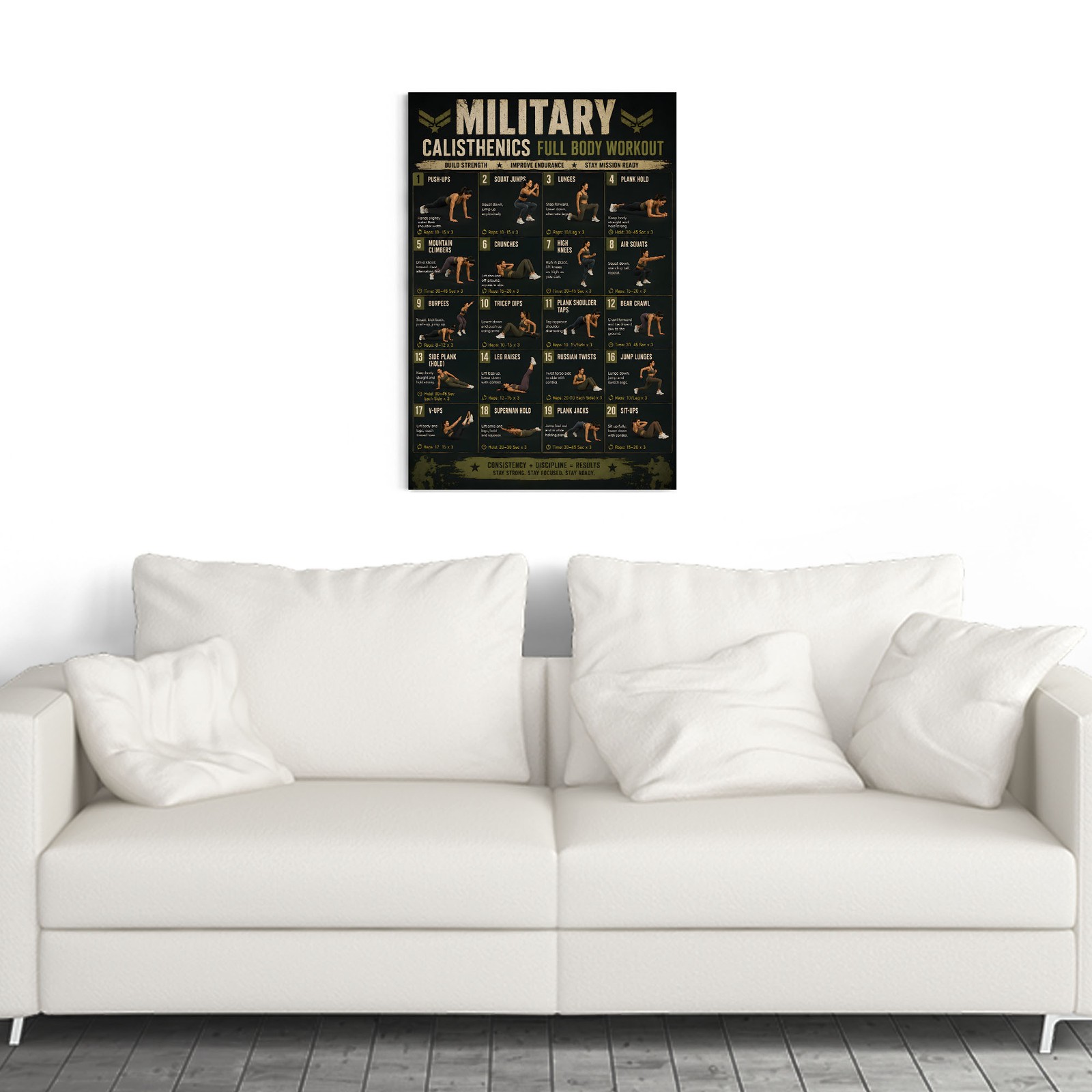 Military Calisthenics Full Body Workout Infographic Fan Collect - POSTER 20"x30" gallery