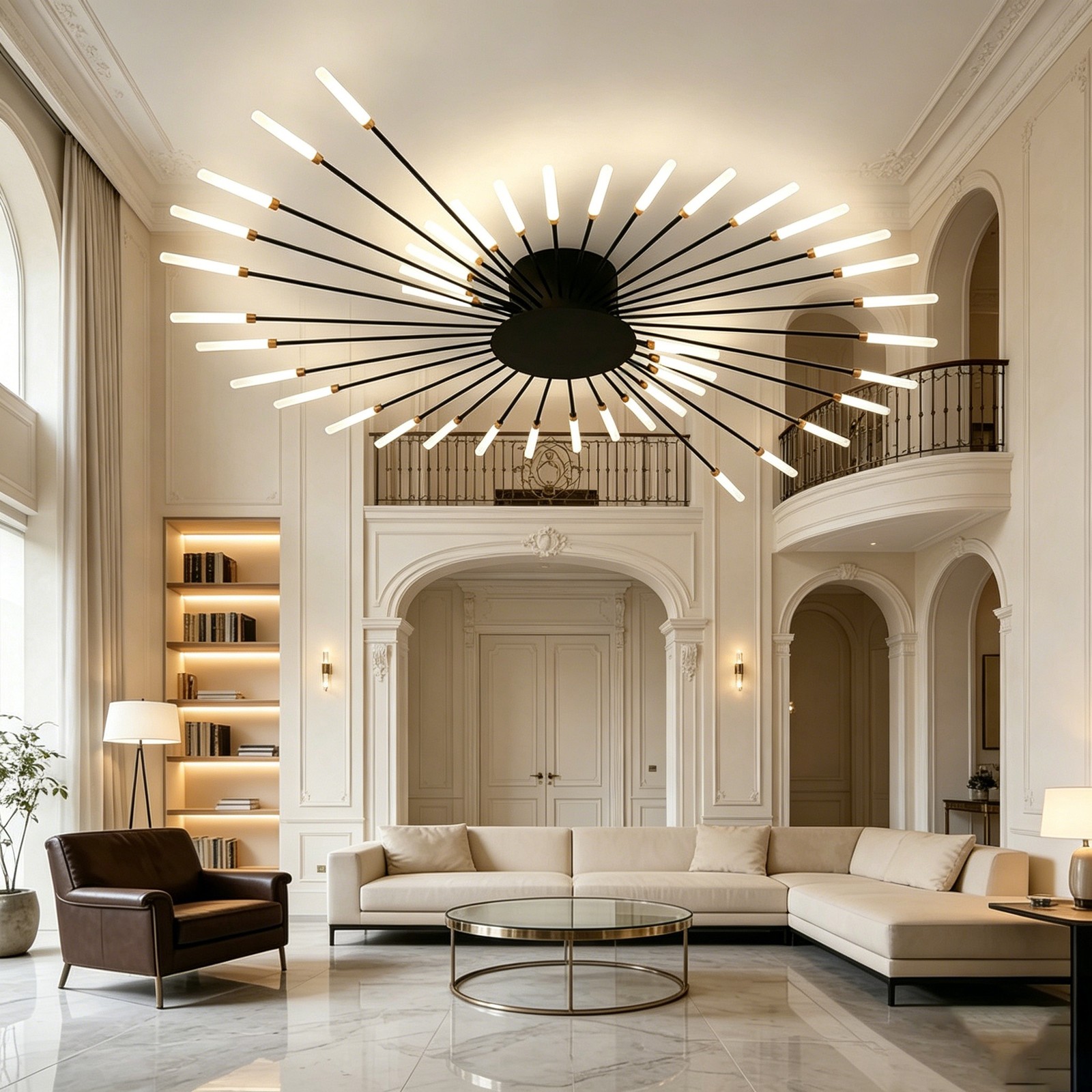 Fireworks Shape LED Ceiling Lamp Flush Mount Modern Lighting Bedroom Entryway gallery