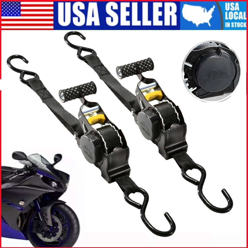 Retractable Ratchet Straps Heavy Duty Auto Self Retracting Tie Down Straps 130in gallery