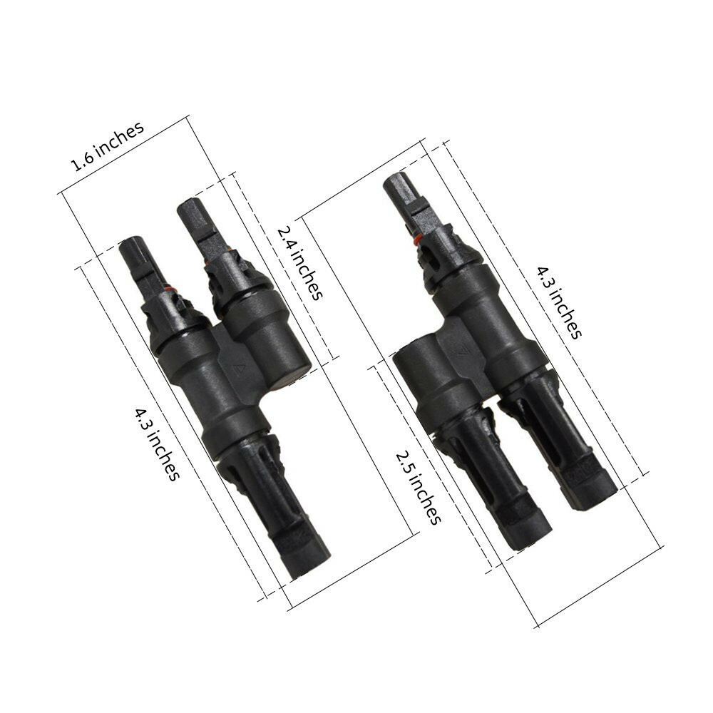 5/2/1 Pairs Solar Panel T Branch Connectors Cable Splitter Coupler Combiner gallery