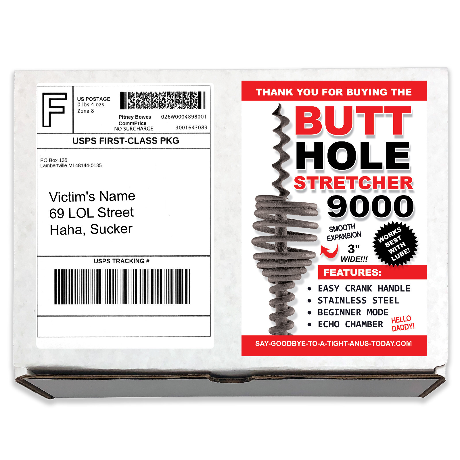 Prank Mail B-Hole Stretcher Sent Directly to your Friends to Embarrass Them! gallery