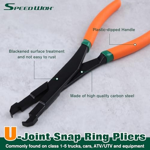 Heavy Duty Angled U-Joint Snap Ring Pliers - Push Pin & Trim Clip Straight gallery