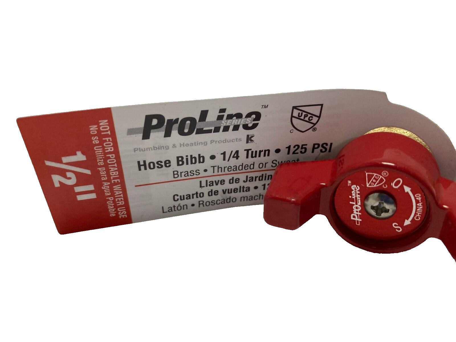 ProLine 1/2" Hose Bibb Valve, 103-053HN, Quarter Turn, 3/4" Hose End gallery