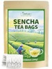 NEW Sencha Green Tea Bags - Refreshing 100 Count Caffeinated TeeLux Exp 12/2028 gallery