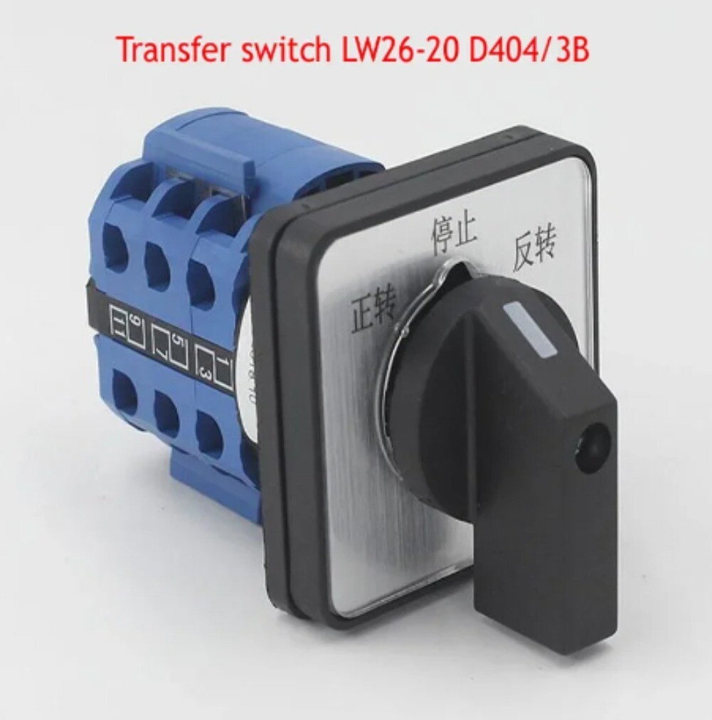 LW26-20 D404/3B 220V Single-phase Motor Forward And Reverse Switch Universal 20A gallery