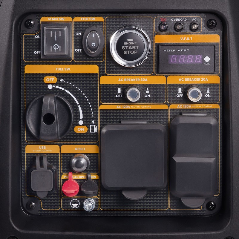 Gas Powered Generator 5000W Peak Digital Display Electric Remote Start RV Ready gallery