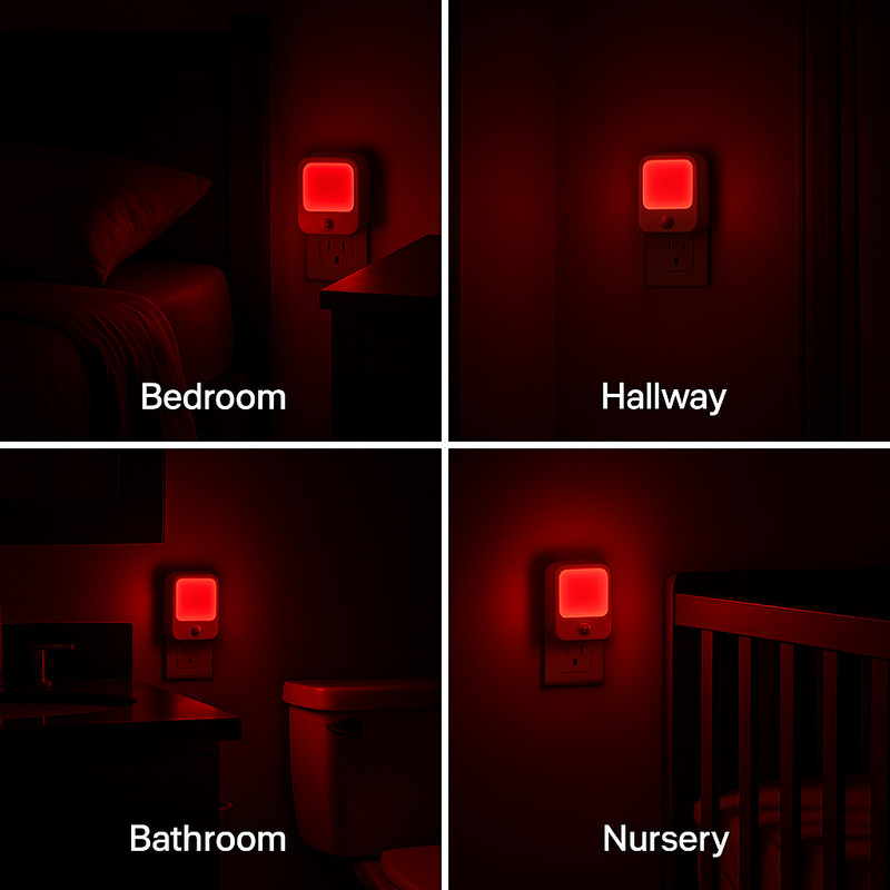 Motion Sensor Night Light Blue light free red light | Bedroom, bathroom, nursery gallery