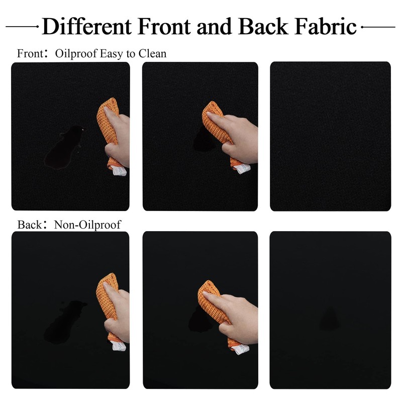 Fitted Round Table Cloth, Reversible Waterproof Stain Resistant Elastic Stretch gallery