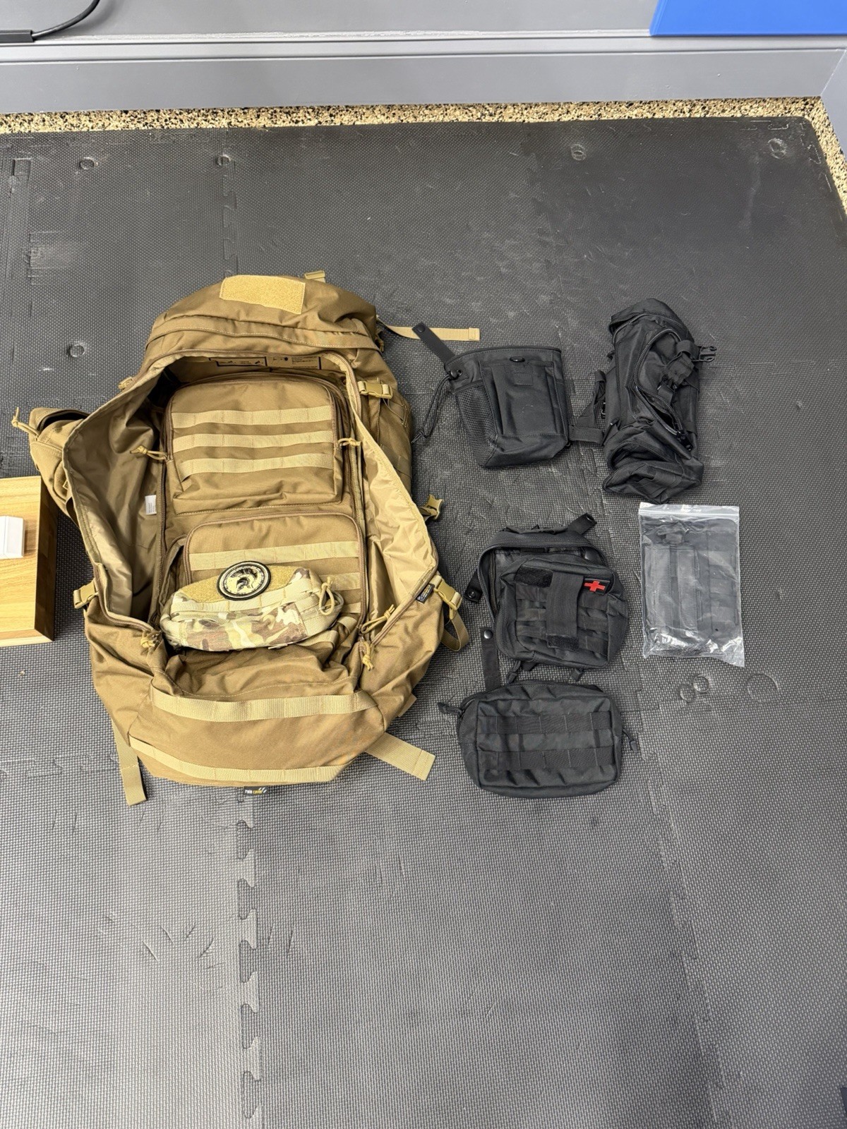 75L Molle Style Hiking Internal Frame Backpack With Extra Molle Packs