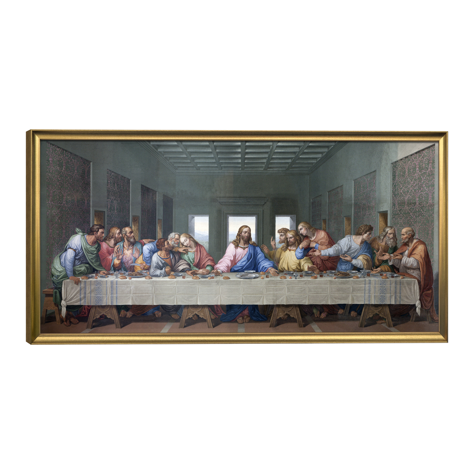 Framed Canvas Prints the Last Supper by Leonardo Da Vinci Classic Jesus Art gallery