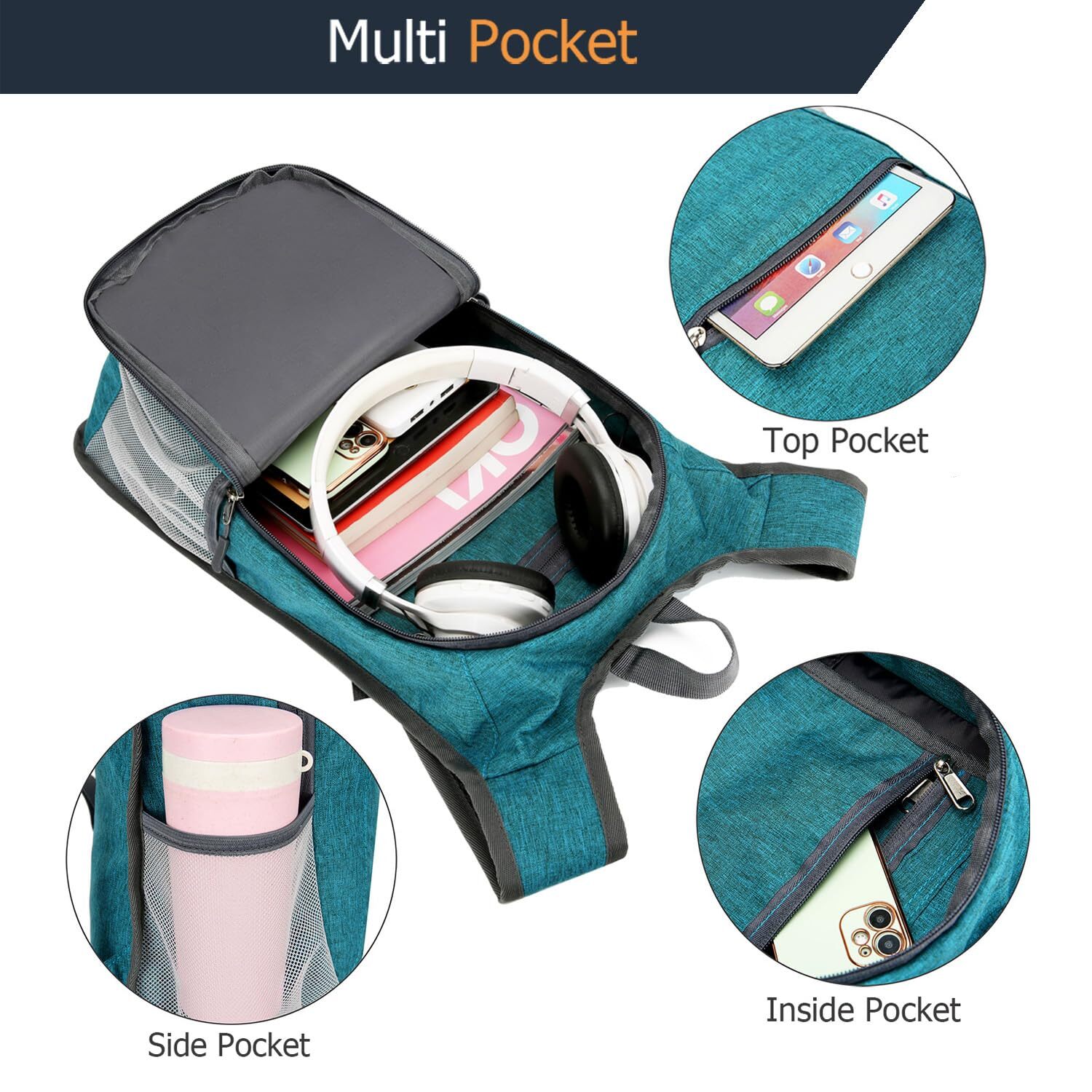 15L Small Daypack Hiking Backpack Packable Lightweight Travel Foldable Bag 4