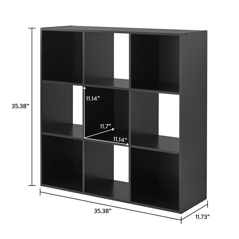 Mainstays 9 Cube Storage Organizer, Black gallery