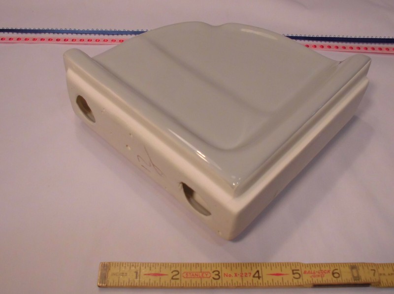 Ceramic *Slate Gray* Reversible Corner Bath-Shower Soap Dish-Tray-Shelf 7" NEW gallery