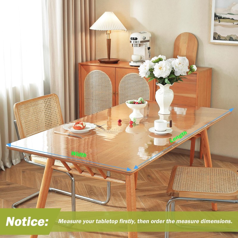 Clear Table Cover Protector 36x60 Inch 1.5mm PVC Waterproof Desk Mat gallery