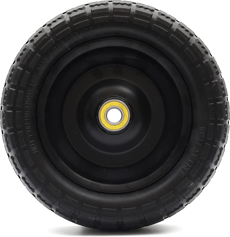 (2-Pack) 10" Replacement Tire for Gorilla Cart - Solid Polyurethane Flat-Free Ti gallery